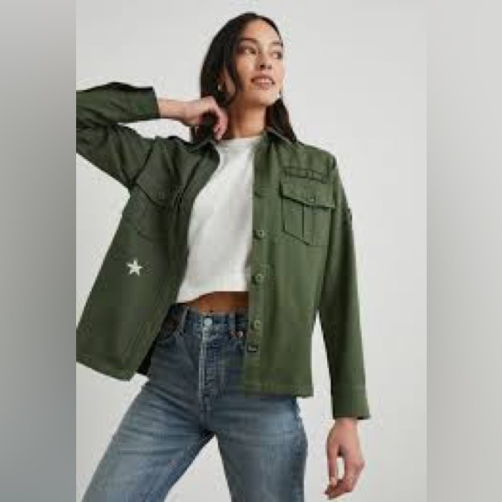 Rails Loren Shirt Jacket in Military Olive Sz XS